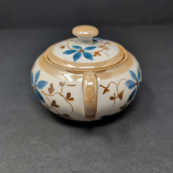 VTG Celebrate German Lusterware Cream And Sugar Peach/Blue Porcelain Germany - Picture 12 of 16